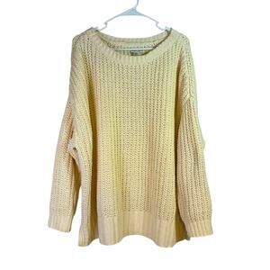 American Eagle Oversized Slouchy Cream Sweater Size Medium B7